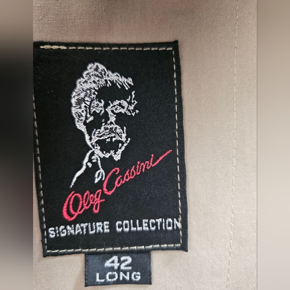 Oleg Cassini Signature Collection Vintage 80s Trench Coat. Size 42L, Tan. - Picture 9 of 12